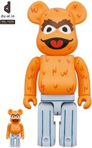 400% & 100% Bearbrick set - Oscar The Grouch - Original Orange Edition (Sesame Street)