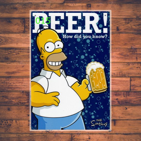 Wandbordje The Simpsons Beer