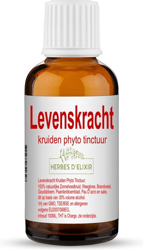 Foto: Herbes d elixir levenskracht tinctuur 100 ml 1 stuk natuurlijke ondersteuning voor welzijn