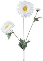 Decoris Kunstbloem Madeliefje3 bloemen 5x5x68cm wit