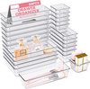 Make-uplade Organizer Trays 24 stuks, 4-size doorzichtige lade-organizers met siliconen pads, ijdelheidsorganisatoren en opslag, antislip plastic lade-organizer voor bureau, badkamer