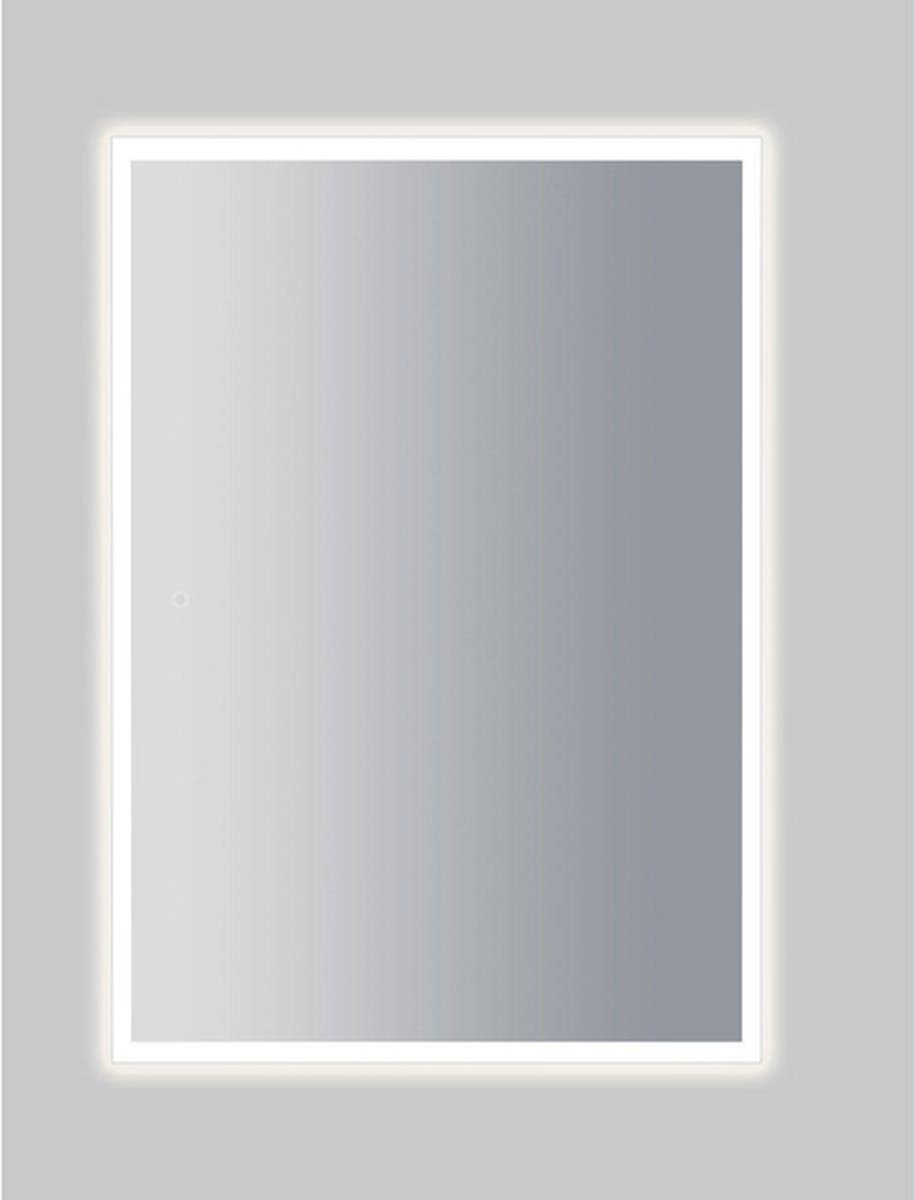 Adema Oblong spiegel 60x70cm inclusief LED verlichting met spiegelverwarming en touch-schakelaar
