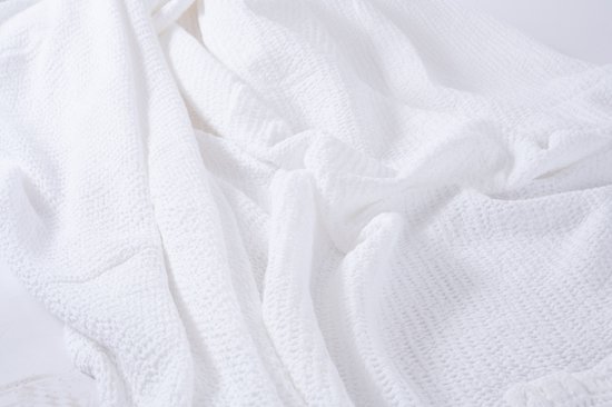 Dreamers Den - Couvre-lit Piqué - Couvre-lit - Wit - 160x250cm