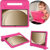 iMoshion Tablet Hoes Kinderen Geschikt voor Samsung Galaxy Tab A9 Plus - iMoshion Kidsproof Backcover met handvat - Roze