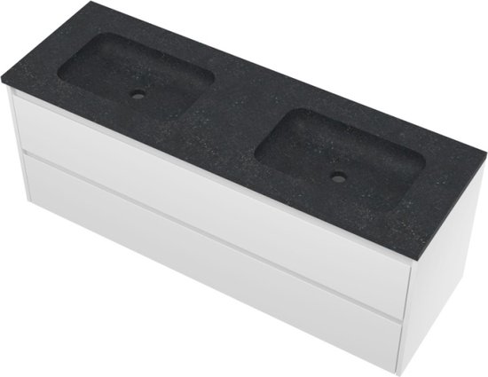 Schildmeyer Cosmo 146316 Wastafelonderkast, 57 x 54,5 x 33 cm (b x h x d), wit, midden