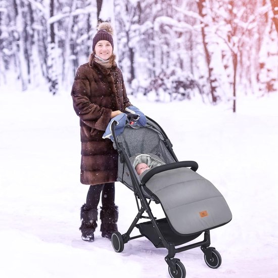 Baby-wintervoetenzak voor kinderwagens Universele voetenzak Waterdicht Wasbaar Baby-voetenzak Zacht knuffelig babydeken voor buggy Jogger en baby-autozitje (grijs) — afbeelding 5