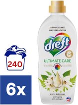 Dreft Ultimate Care Fleurs White (pack économique) - 6 x 1 l (240 lavages)