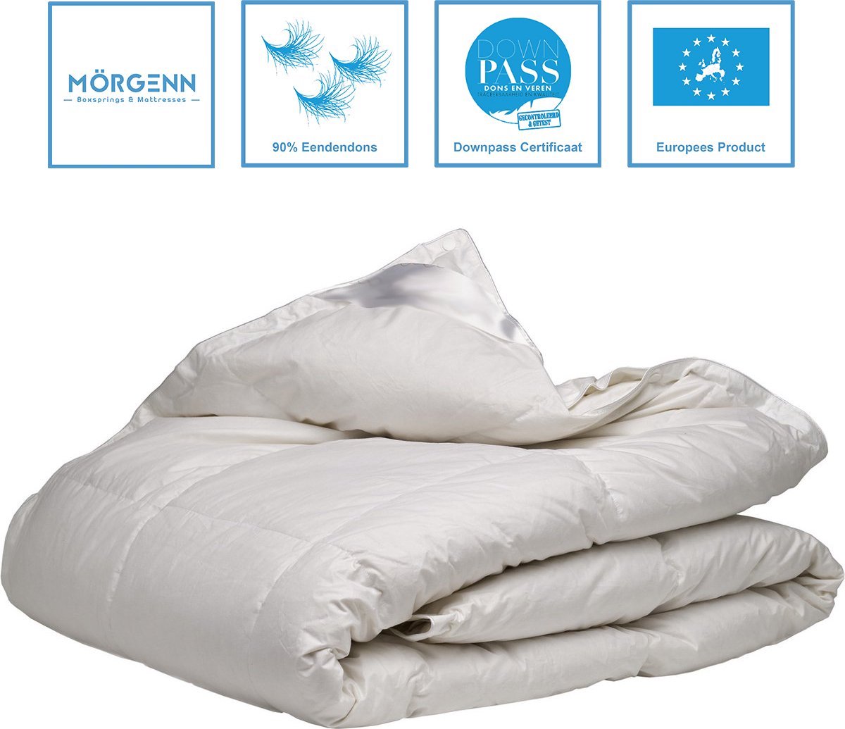 Mörgenn Donzen Dekbed Royale - 4 seizoenen dekbed dons - 90% eendendons - Europees gecertificeerd - Tweedelig - Warmteklasse 1t/m4 - 260x220