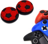 Gadgetpoint | Gaming Thumbgrips | Performance Antislip Thumbsticks | Joystick Cap Thumb Grips | Accessoires geschikt voor Playstation PS4 PS5 & Xbox & Nintendo Pro Controller | Voetbal - Rood met Zwart