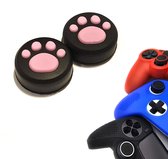 Gadgetpoint | Gaming Thumbgrips | Performance Antislip Thumbsticks | Joystick Cap Thumb Grips | Accessoires geschikt voor Playstation PS4 PS5 & Xbox & Nintendo Pro Controller | Pootjes - Zwart met Roze