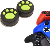 Gadgetpoint | Gaming Thumbgrips | Performance Antislip Thumbsticks | Joystick Cap Thumb Grips | Accessoires geschikt voor Playstation PS4 PS5 & Xbox & Nintendo Pro Controller | Pootjes - Zwart met Groen