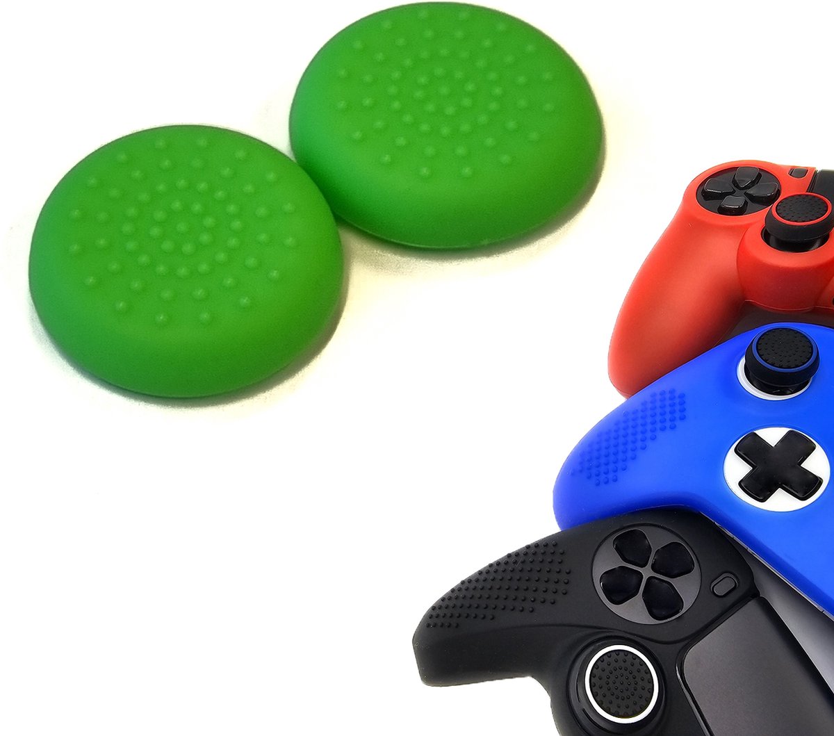 Gadgetpoint | Gaming Thumbgrips | Performance Antislip Thumbsticks | Joystick Cap Thumb Grips | Thumbgrips 8 stippen - Groen | Accessoires geschikt voor Playstation PS4 PS5 & Xbox & Nintendo Pro Controller