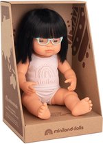 Aziatisch babymeisje met bril (38 cm)