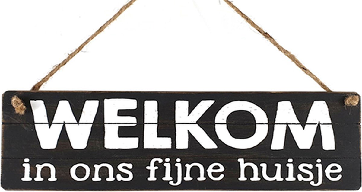 Tekstbord - Welkom in ons fijne huisje - Samenwonen - Huis - Decoratie ...