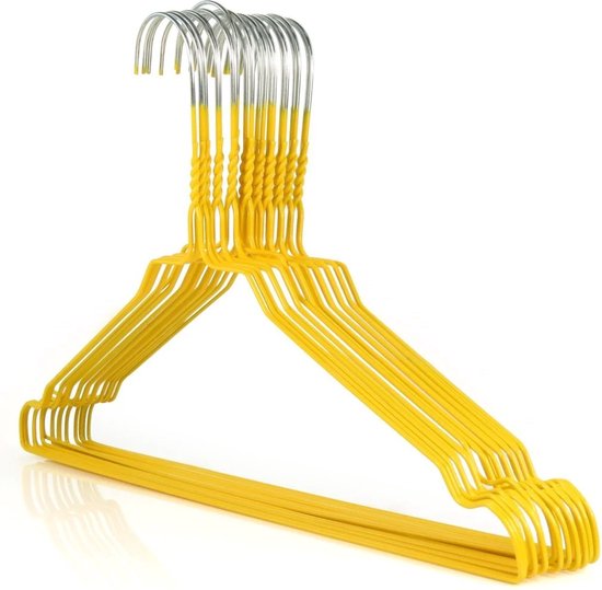 Cintre coloré-jaune-par 10 pièces