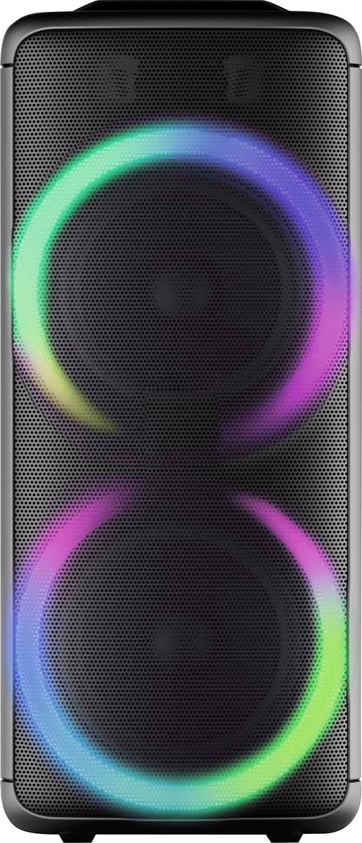 Denver Bluetooth Speaker Partybox - Discolichten - Incl. Afstandsbediening - Microfoon Aansluiting - BPS455 - Zwart