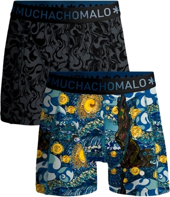 Boxers pour hommes Muchachomalo - Paquet de 2 - Taille M - 95 % Katoen - Sous-vêtements pour hommes