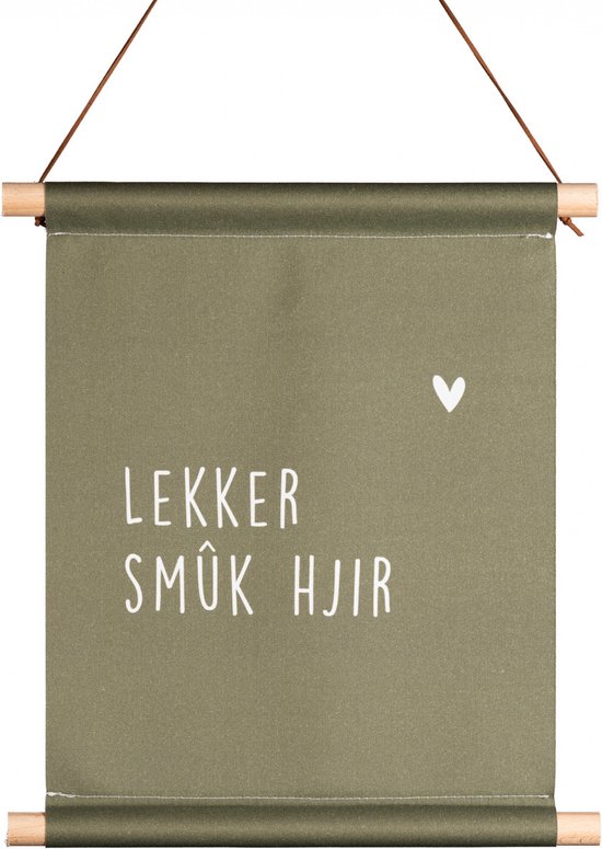 Friese Textielposter Klein - Lekker Smûk - Krúskes
