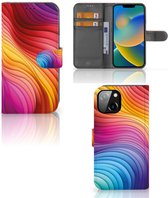 Book Case Geschikt voor iPhone 14 Regenboog