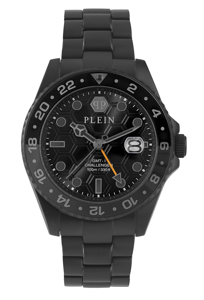 Philipp Plein GMT-I Challenger PWYBA0923 Horloge - Staal - Zwart - Ø 44 mm