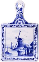 Kaasplank - 29 x 18 cm - Molen - Serveerplank - Delfts blauw - Hollandse cadeautjes - Holland souvenir