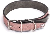 Nobleza Exclusieve hondenhalsband - Hondenhalsband met gesp - Hondenhalsband met bedels - lengte 60 cm - L