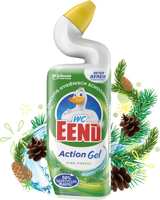 WC-Eend Action Gel reiniger - Pine Forest toiletreiniger - 12 x 750 ml ...