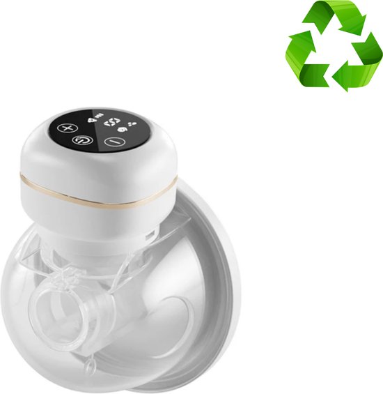 Enkele elektrische kolf - Handsfree borstkolf – Enkele borstkolf elektrisch – 1 stuk - Draadloos – Borstvoeding – Handmatig bedienbaar - Moderne kolf – 26mm Siliconen flens – 150ml capiciteit – 3 modes – Baby’s – Wit