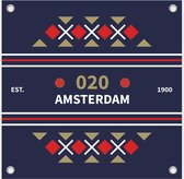 Ajax Tuinposter - 020 Abstract - Voetbal - Tuinposter - Poster - Tuindecoratie - 100x100cm - Voorzien Van Ophangogen