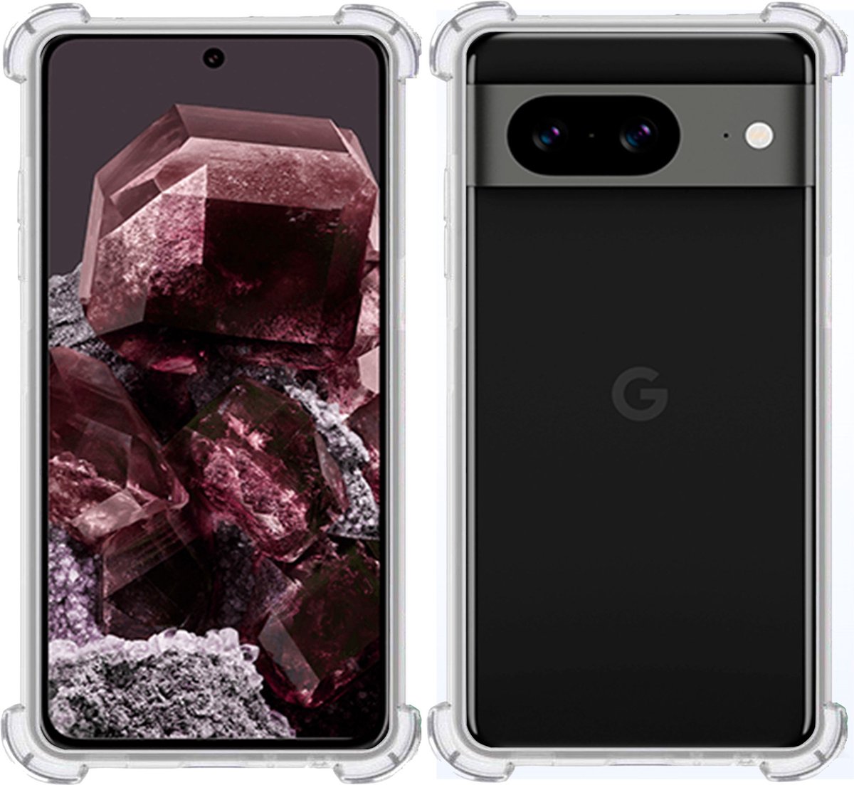 Hoesje geschikt voor Google Pixel 8 – Extreme Shock Case – Cover Transparant