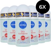 Nivea Dry Confidence Deo Roller - 6 x 50 ml