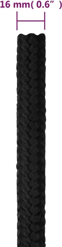 Boottouw 12 mm 50 m polypropeen zwart kopen