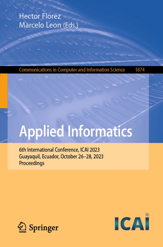 Communications in Computer and Information Science1874- Appl ... - cover