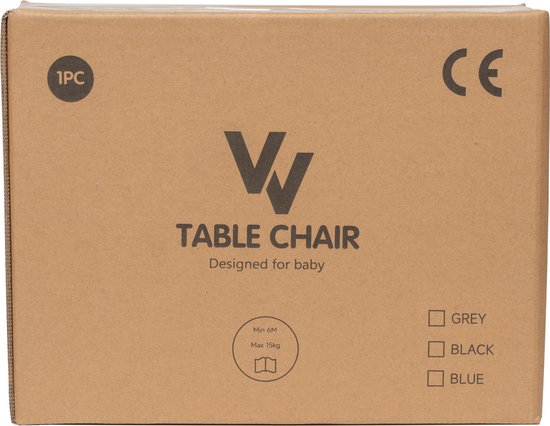V&V Products Kinderstoel - Eetstoel - Tafelhangstoel - Opvouwbaar/ Inklapbaar - Baby wipper - Grijs van V&V Products — afbeelding 5