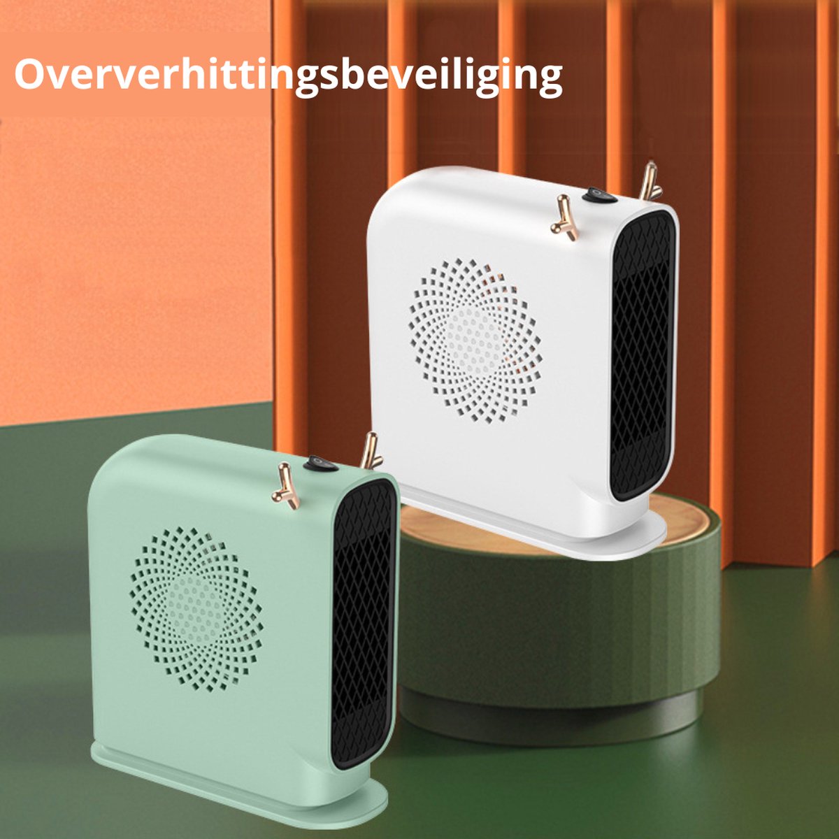 Elektrische Kachel - Haard - Heater - Mini Kachel - Winter Kachel - Infrarood Verwarmingspaneel - Geel – foto 4