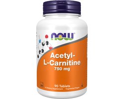 NOW Foods NOW Foods Voedingssupplementen Acetyl L Carnitine, 750 mg (90 Tablets)