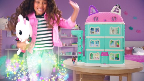 Gabby's Dollhouse, Salle de jeux Carlita Purr-ific avec figurine  Chabriolette, accessoires, meubles et boîtes surprises, jouets pour enfants  à partir de 3 ans 