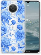TPU Case voor Nokia G20 | G10 Flowers Blue