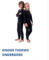 Kinder thermo broek - maat 146/152 unisex zwart - warm en comfortabel - thermobroek voor kinderen