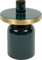 Kandelaar Madras 14 cm - Kandelaren - Kaarsenhouder - Metalen kaarsenhouder - Sfeermaker - Standaard voor kaarsen - Metaal - Blauw Groen