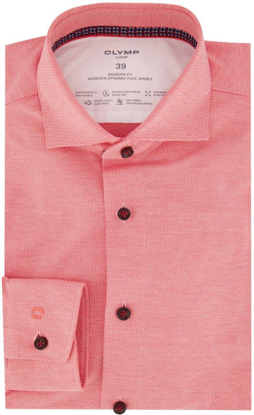 Chemise en jersey Olymp Regular fit - Rose saumon - Taille 44