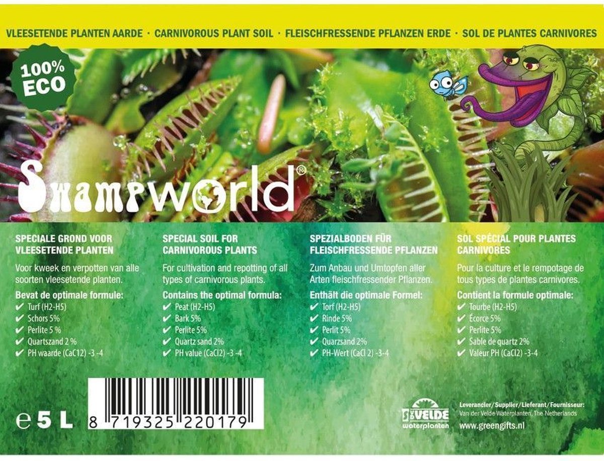 Swampworld Mix de Plantes Carnivores - 5 Pièces - Espèces de