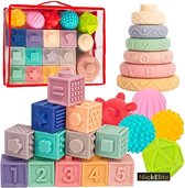 NickElite - Speelgoed - Montessori speelgoed - Blokken - (bijt)Ringen - Ballen - sensorisch speelgoed - Educatief speelgoed - Opbergtas - Ontwikkeling - Ook bij Autisme - Baby tot peuter - Sinterklaas - Kerst