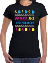 Bellatio Decorations Apres ski t-shirt dames - apres ski instructor - zwart - winter S