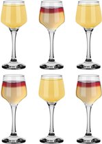 Glasmark Shotglaasjes/borrelglazen Likeur/wodka - transparant glas - 6x stuks - 75 ml - shotjes