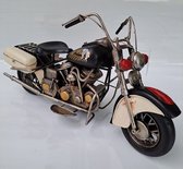 Denza - moto en tôle modèle INDIAN noir 8AT247843600 - moto indienne longueur 38 cm - déco -
