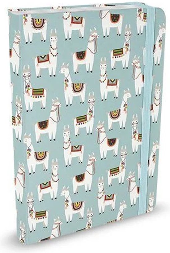 Peter Pauper Notitieboek - Llamas blue (mid-size)