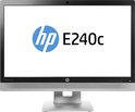 HP EliteDisplay E240c IPS 23.8" Zwart, Zilver Full HD Matt