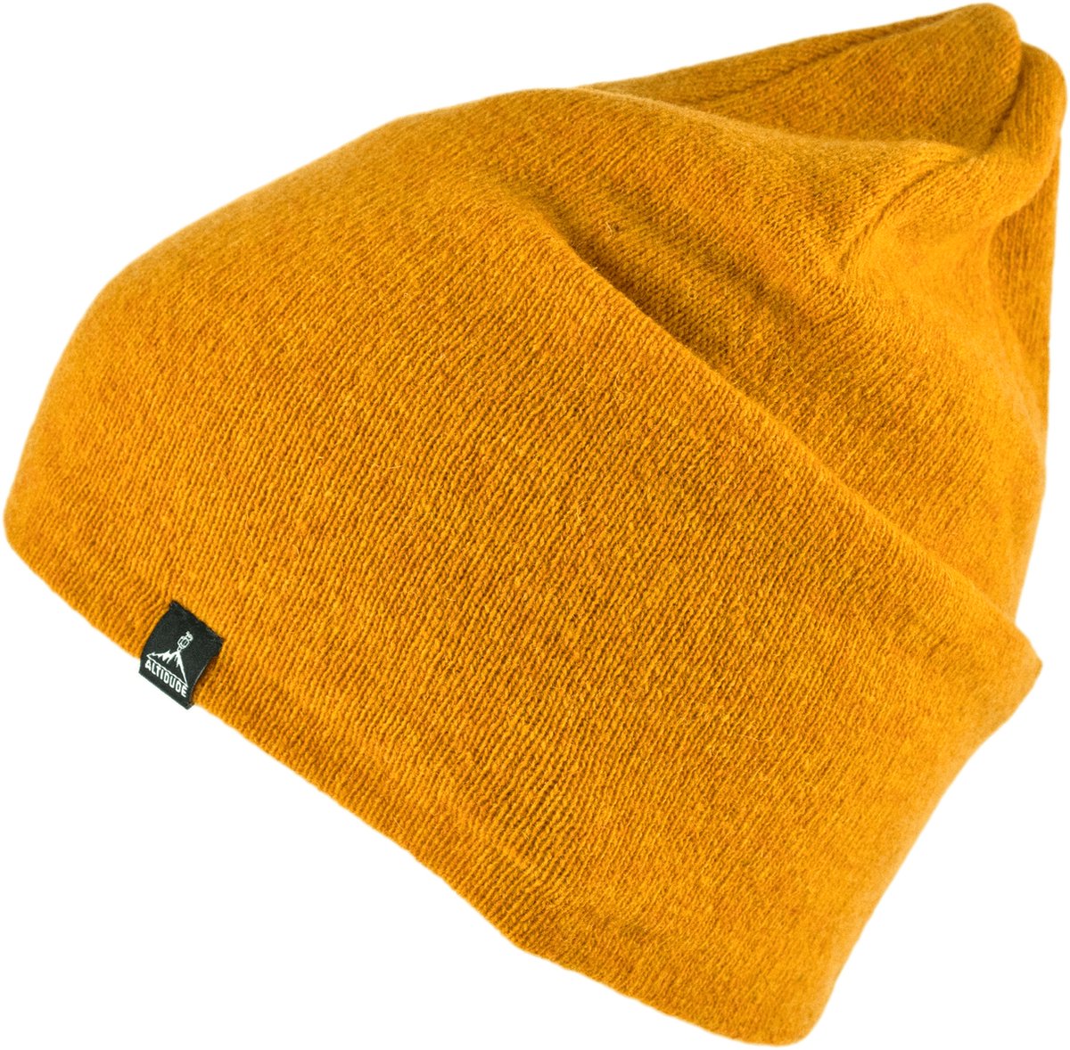 Altidude SUBZERO Deep Unisex klassieke gebreide muts normale pasvorm drielaags dubbellaags Buitenkant: 80% scheerwol lamswol 20% polyamide // Voering: 100% scheerwol merino Geel