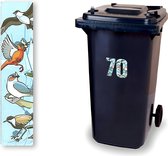 Huisnummer kliko sticker - Nummer 1 - Vogels - container sticker - afvalbak nummer - vuilnisbak - brievenbus - CoverArt
